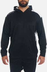 Tempo Black Hoodie – Thermal Sportswear with Custom Team Logo Option